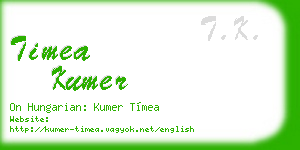 timea kumer business card